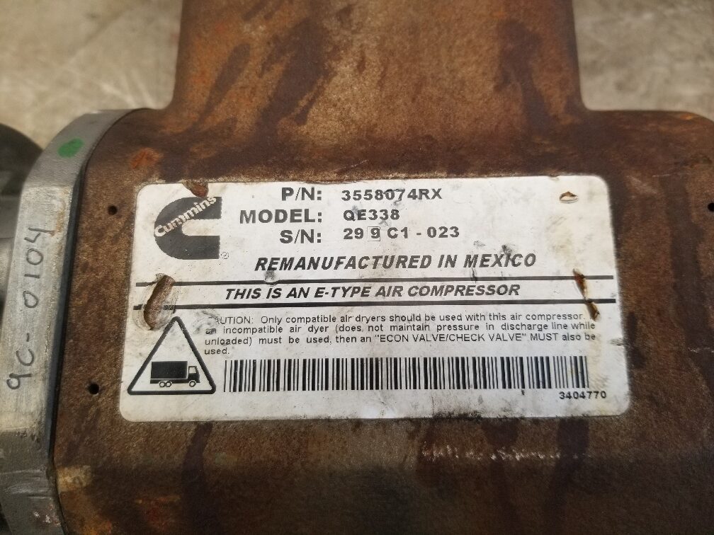 QE338 CUMMINS AIR COMPRESSOR 299C1023 | 99 Truck Parts